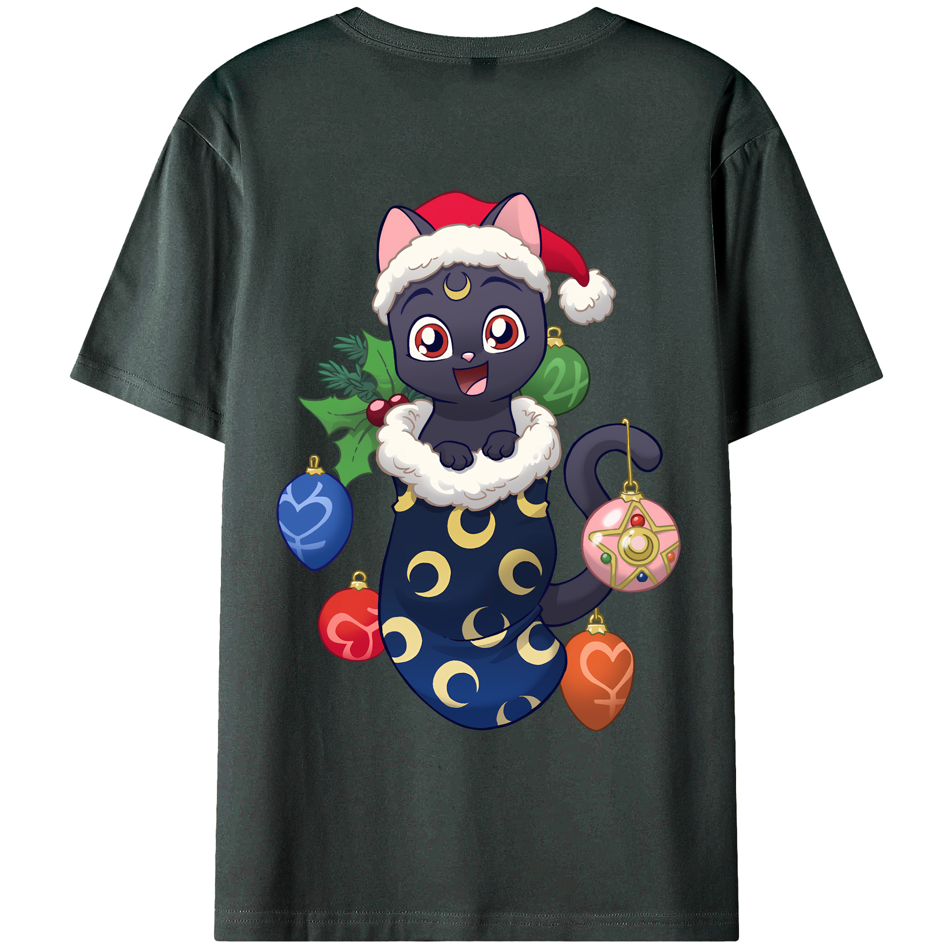 （画像用） 美少女戦士セーラームーン Sailor Moon 綿100％ メンズ半袖Tシャツ（バックプリント） 通気性